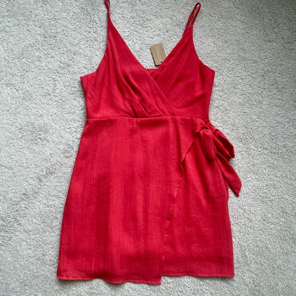 Vestique Red Wrap Dress